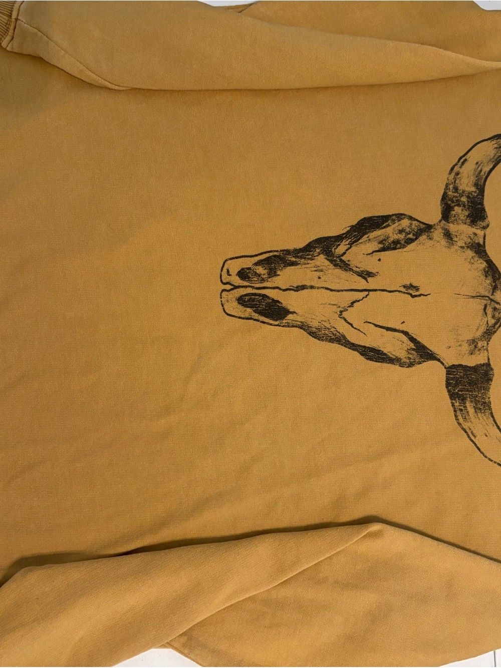 Full Tilt Mustard Yellow Longhorn Graphic Throw Blanket